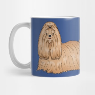 Shih tzu long hair dog cartoon illustration Mug